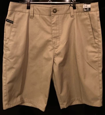 BRAND NEW w/ TAG  - RIP CURL CLASSIC KHAKI MEN'S SHORTS SIZE 34" X 21" - Image 1 of 4