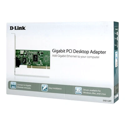 D-Link DGE-528T Gigabit PCI Desktop Adapter Card, Inc low profile bracket NEW - Image 1 of 4