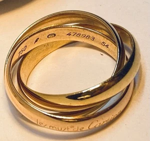 CARTIER TRINITY BAGUE RING GOLDRING 18K (750) TRICOLOR GOLD Gr. 53/54 - Bild 1 von 5