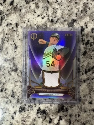 2016 Topps Tribute - Tribute Relics Sonny Gray #TR-SG Purple /50 (MEM) - Image 1 of 2