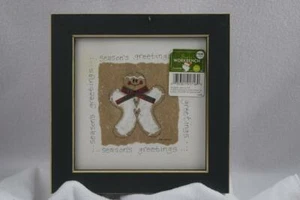 Season's Greetings Gingerbread Boy Frame Santa's Workbench New - Picture 1 of 1