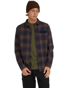 QUIKSILVER Mens Flannel Calling Long Sleeve Plaid Shirt Size XL RRP $99.99 - Picture 1 of 12