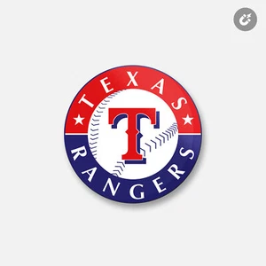 Texas Rangers MLB | 4'' X 4'' Round Decorative Magnet - Picture 1 of 2