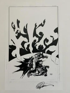 SIGNED Batman Court Of Owls #7 Cover Art Print B&W Version GREG CAPULLO 17 x 11 - Picture 1 of 3