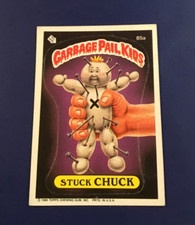 1986 Topps Garbage Pail Kids # 85a STUCK CHUCK ..... Series 3 GPK EXT-MINT