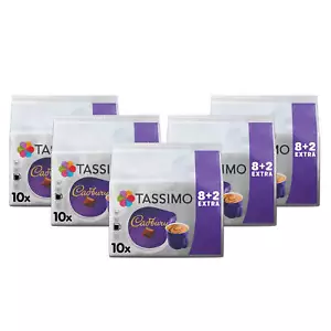 TASSIMO Kapseln Cadbury Hot Chocolate T Discs 5 x 10 Getränke Schokoladenkapseln - Bild 1 von 7