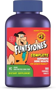 Flintstones Vitamins Chewable Kids Vitamins, Complete 180 Count (Pack of 1) - Picture 1 of 9