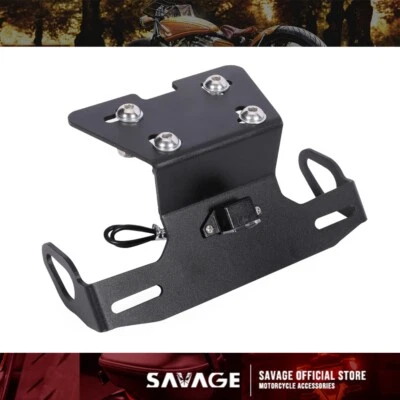 Soporte de matrícula eliminador de guardabarros con luz LED para YAMAHA MT-07 FZ6R XJ6 N/S Foto 1 de 4