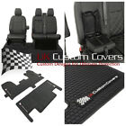 FORD TRANSIT CUSTOM 2013+ LEATHERETTE FRONT SEAT COVERS & MATS 454 455 237