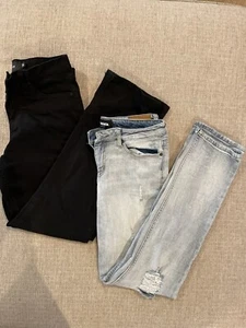 RSQ Jeans BOYS Denim Jeans US Size 18 Slim Fit Black Super Skinny Blue Distress - Picture 1 of 12