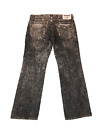 True Religion Straight Jeans Men's Black Acid Wash 40x34