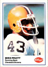 1982 Kellogg's Mike Pruitt #NNO Cleveland Browns