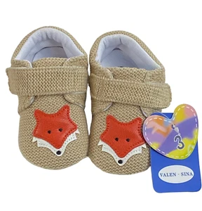 Knit Fox Baby Infant 3 Animal Baby Shoes Red Fox Soft Bottom Walkers - Picture 1 of 10