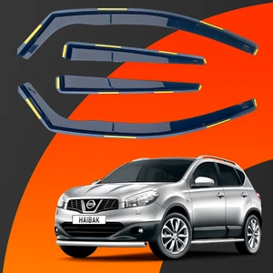 Nissan Qashqai 2007-2013 5 Doors 4pc Haibak Wind DeflectorsTinted - Picture 1 of 10