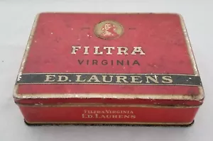 Pubblicità Coperchio Coperchio Cerniera Vintage Ed.Laurens Filtra Virginia 100ct - Foto 1 di 12