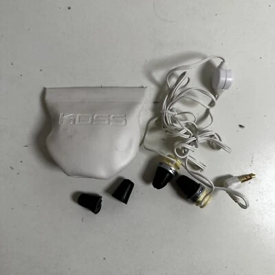 koss Spark Plug In-Ear Buds Headphones With Mic White Noise Canceling  - Image 1 of 4