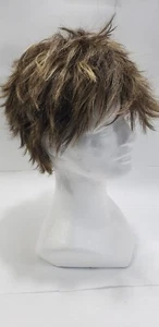 Tony Of Beverly Brown with Highlights Short Spiky Layers Wig - Picture 1 of 10