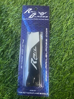 Rail R-116 Tail Blades 116mm Carbon Fiber Black And White For Model Helicopters - Image 1 of 4