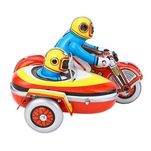 Cuerda Moto Juguete Hierro Retro Coleccionable Tres Ruedas Motocicleta Cloc CH - Imagen 1 de 22