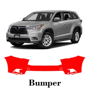 Front bumper PreCut PPF Paint Protection Film For Toyota Highlander 2014-2016 - Picture 1 of 7