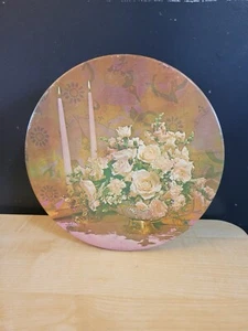 Rose flowers tin vintage metal storage can kitchen advertising collectible  - Picture 1 of 5