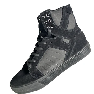 Supra Skytop Muska 001 Skater Shoes Womens 8.5 Black Velvet Sneakers - Picture 1 of 16