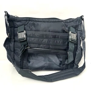 LUG Crossbody Carry All Messenger Bag Gray Blue Diaper Travel Wet Bag - Picture 1 of 20