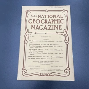 1909 SEPTEMBER National Geographic Magazine Vol XX No 9 NEAR MINT Condition - Bild 1 von 5