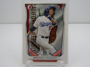 BRANDON TRINKWON 2014 BOWMAN 1ST BOWMAN PROSPECT INTERNATIONAL PARALLEL- DODGERS