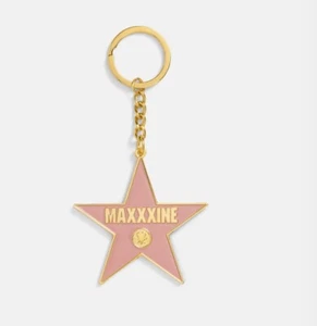 A24 Maxxxine Hollywood Star Gold Pink Keychain Mia Goth, Promo, SOLD OUT - Rare - Picture 1 of 4