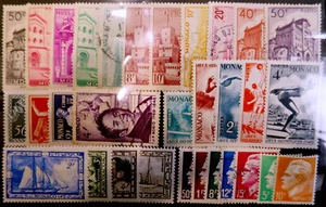 31 Monaco stamps 1948-1951 at bargain price - Scott reference - Picture 1 of 8