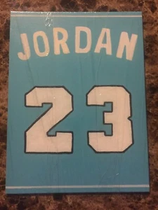 Michael Jordan Custom Art Drawing/painting 9”X12” Canvas Panel UNC - Picture 1 of 9