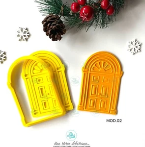 Weihnachten Christmas Haustür Ausstecher Plätzchenformen 10 cm Mod.2 - Bild 1 von 1