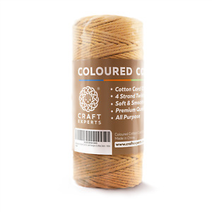 Macrame Soft Cotton Cord 3mm x 100m Craft Experts Decoration Rope Coffee BROWN