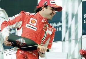Felipe MASSA Signed Autograph Photo Podium FERRARI Autograph + Dealer COA - Picture 1 of 1