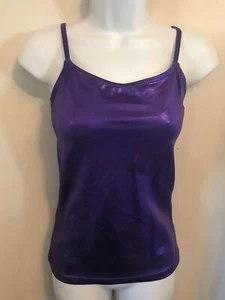 Camiseta sin mangas BALERA púrpura brillante danza jazz - sin brillo - Imagen 1 de 3