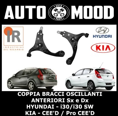 KIT 2 BRACCI OSCILLANTI ANTERIORI PER HYUNDAI i30 e KIA CEE'D / PRO C'EED 2007>> - Immagine 1 di 2