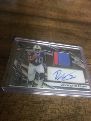 2019 Devin Singletary Spectra Aspiring RPA Blue/199 - Image 1 of 2
