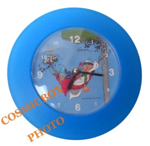 ancienne pendule GASTON LAGAFFE figurine la sieste horloge bleu par marsu 2004 - Picture 1 of 3