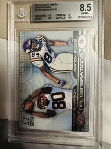 2000 Pacific Omega Generations Randy Moss / Peter Warrick BGS 8.5 Rare ! - Picture 1 of 2