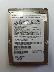 Hitachi 5K500 160GB 2.5" HDD HTS54501689A300 - USED - Picture 1 of 2