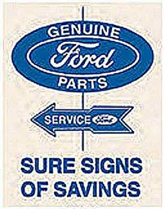 Ford Genuine Parts Signs Of Savings metal sign 380mm x 300mm REDUCED TO CLEAR - Picture 1 of 1