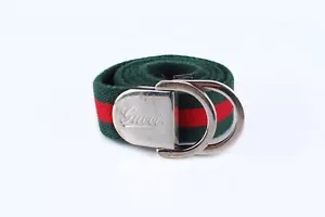Original Gucci Web Belt For Kids Green Red Cloth sz. M H0610 - Picture 1 of 5