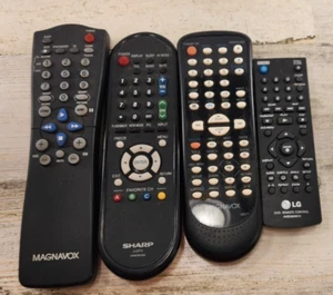 Remote Controls Lot of 4 - 2 Magnavox 1 Sharp and 1 LG Not Tested - Picture 1 of 9