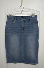 NWOT GAP 5-Pocket Side-Slits Denim Pencil Skirt, Indigo, Size 29/8