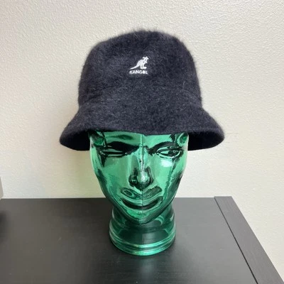 Vintage Kangol Furgora Black Angora Fur Fuzzy Adult Bucket Hat Cap Size Small - Image 1 of 4