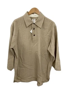 visvim 7 sleeve shirt 1 linen BEG stripe 0119105011012 - Picture 1 of 7