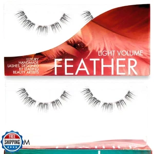 GACELA Lujo Pluma Natural 12mm Racimos de Pestañas Naturales - Suave Coreano Si - Imagen 1 de 5