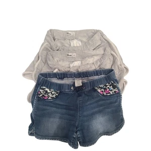 Summer shorts for girls, lot of 3. Size L 10-12. 2 gray and 1 denim  - Picture 1 of 6