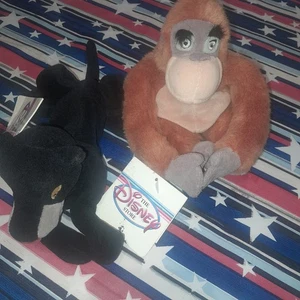 Disney Store Jungle Book Bagheera Black PANTHER &JUNGLE BOOK KING LOUIE - Picture 1 of 11